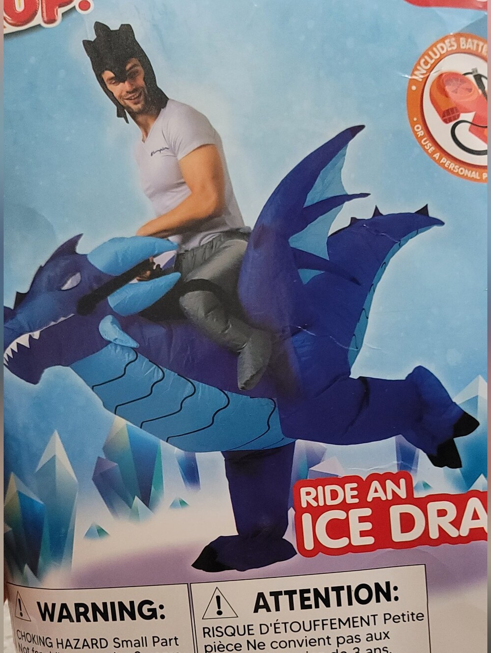 Puff Me Up Ride An Ice Dragon Adult Halloween Costume Size One Size